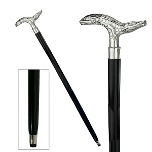 Design Toscano Empress Collection: Gliding Gator Solid Hardwood Walking Stick - 1 of 4