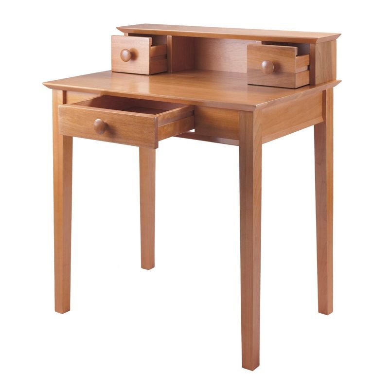 Studio Writing Desk with Hutch Honey Brown - Winsome, 3 of 9