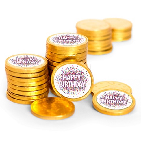 84 Pcs Birthday Candy Party Favors Chocolate Coins By Just Candy