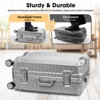 SUGIFT 20” Aluminum Frame Carry-On Luggage with TSA Locks, Spinner Wheels, Cup Holder & Hook – Durable ABS+PC Hardshell Suitcase, Gray - 4 of 4
