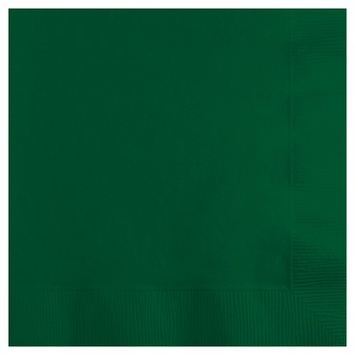 50ct Hunter Green Cocktail Beverage Napkins