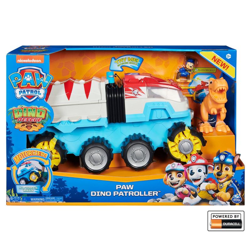 PAW Patrol Dino Rescue Dino Patroller Motorized Team Vehicle with Exclusive Chase and T-Rex Figures, 3 of 12