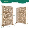 TUYOHW Metal Privacy Screen Outdoor, Decorative Privacy Panels, Freestanding Privacy Screen for Patio, Garden, Pool (White Square) - 2 of 4