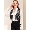 Allegra K Women's Floral Pattern Button Closure Satin Waistcoat Vest - 2 of 4