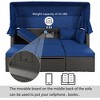 Outdoor Patio Rectangle Daybed with Retractable Canopy, Wicker Furniture Sectional Seating with Washable Cushions, Backyard, Porch - 3 of 4