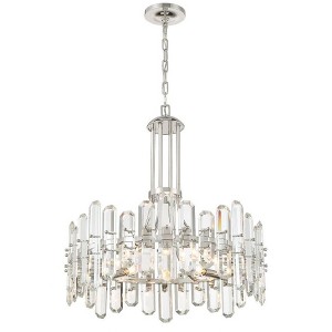 Crystorama Lighting Bolton 8 - Light Chandelier in  Polished Nickel - 1 of 4