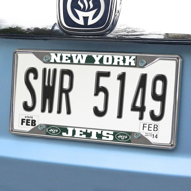 NFL New York Jets Stainless Steel License Plate Frame, 2 of 4