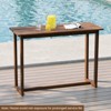 Costway 59 Inch Outdoor Bar Table with Slatted Top Rectangular Pub Table for Hot Tub - 2 of 4