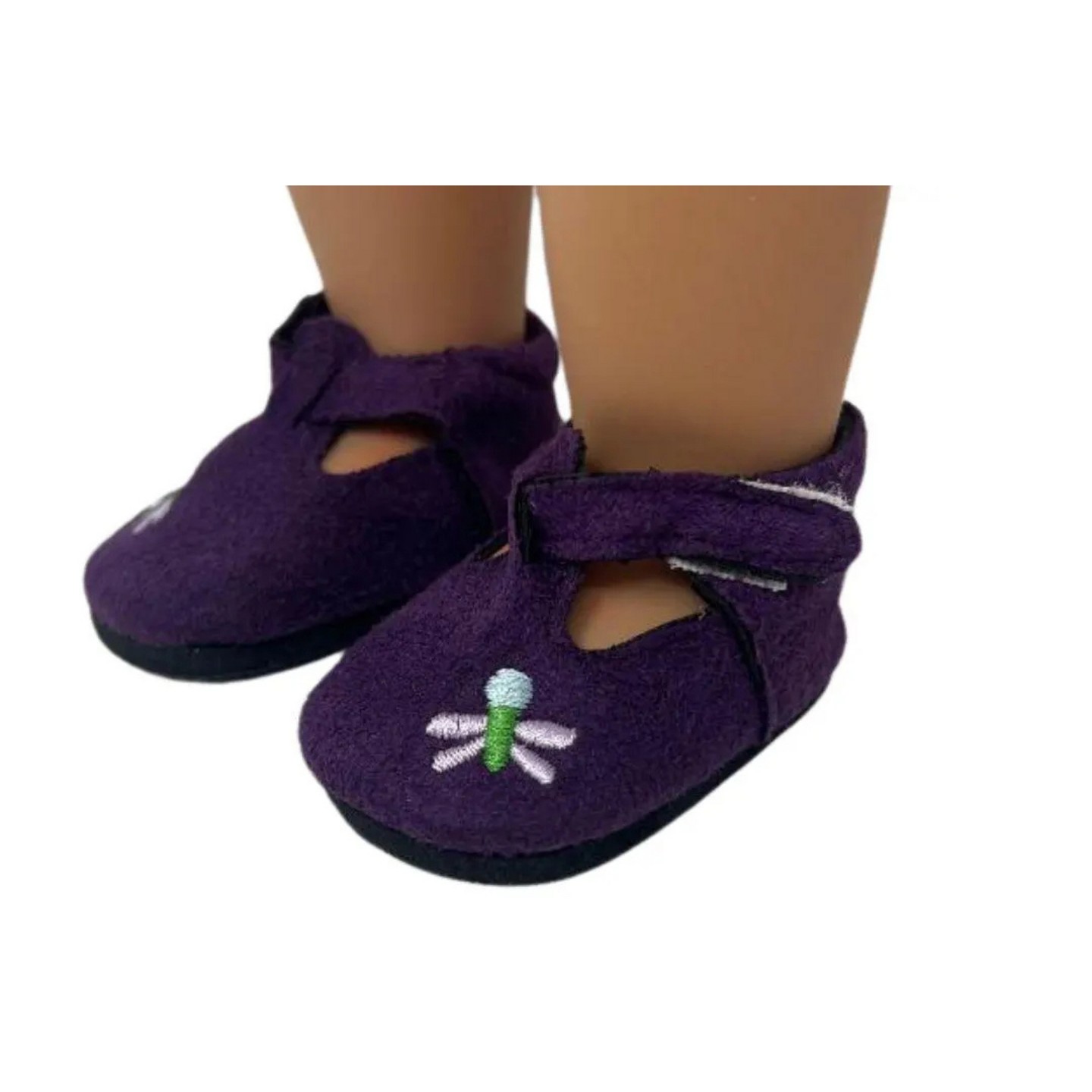 Детская кукла Doll Clothes Superstore Purple Velvetten Doll Shoes, цвет: Фиолетовый — фото 2