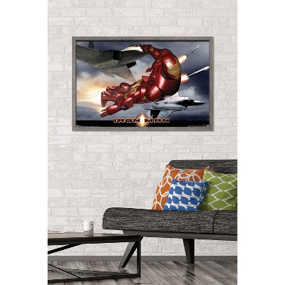 12"x20"Black cool iron man HD Canvas prints Painting Home decor Picture Wall art