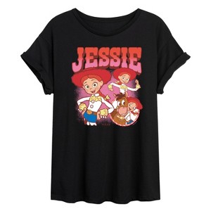 Women's - Toy Story 4 - Jessie And Bullseye Oversized Graphic T-Shirt - 1 of 4