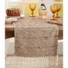 Saro Lifestyle Long Table Runner With Striped Design, Beige, 16" x 72" - 3 of 3