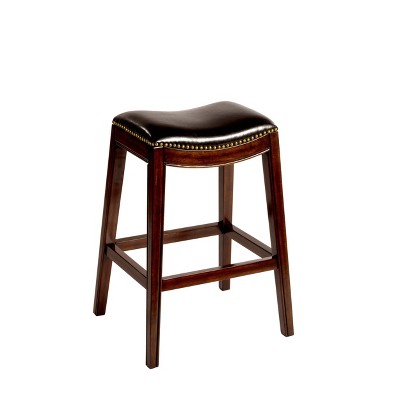 Sorella Saddle Seat 25.75" Counter Height Barstool Hardwood/Black - Hillsdale Furniture