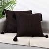 Unique Bargains Linen Fringe Pillow Covers Set with Tassel Design 4 Pcs - 2 of 4