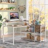 Okak Modern Home Office Huch Computer Desk with Open Shelves,Multifunctional Corner Writing Desk with for Study,Office,Studio - 2 of 4