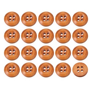 Unique Bargains Wooded Sewing DIY Craft Clothing Sewing Round Buttons 50 Pcs - 1 of 4