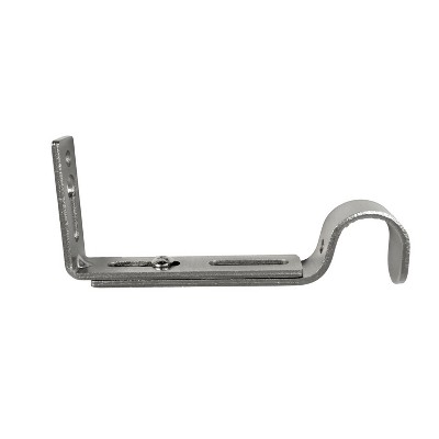 Versailles Single Strong Hold Wall Brackets Projection Pair Brushed Nickel