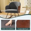 Adult Rocking Chair for Nursery,Bentwood Frame and Teddy Upholstered Rocker - 4 of 4