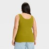 Women's Slim Fit Ribbed Tank Top - Ava & Viv™ - 2 of 3