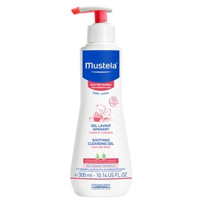 Mustela Sensitive Moisturizing Soothing Baby Cleansing Gel Fragrance Free - 10.14 fl oz