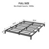 6 Inch Twin Bed Frame No Box Spring Needed, Heavy Duty Metal Platform Bed Frame Twin Size, Black - 2 of 4