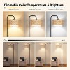 KTMBDW Dimmable Floor Lamp, Arc Floor Lamps for Living Room Modern Standing Lamp with Rattan Linen Shade, Tall Lamp for Bedroom Office - Black - 4 of 4
