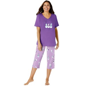 Dreams & Co. 2-Piece Capri PJ Set - 1 of 4