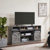 Syemin Decorative Storage Cabinet, Double Door Four-Layer Shelf, Living Room Dresser with Grooved Texture for Living Room, Entryway, - 2 of 4