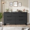 7 Dresser for Bedroom, 55" Wide Dresser, Freestanding Horizontal Drawer w/Storage, Wooden Closet Chest Storage for Living Room, Hallway - 3 of 4