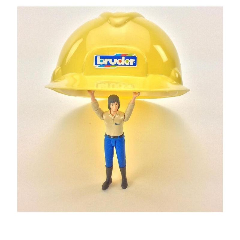 Bruder Construction Worker Hard Hat Yellow Helmet, 2 of 4