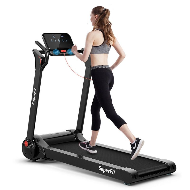 SuperFit 2.25HP Folding Electric Motorized Treadmill With Speaker, 1 of 11