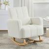 Ridstar Accent Rocking Chair with Pillow For Your Home-White - 4 of 4