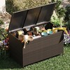 150-Gallon Wheeled Deck Box - Waterproof Outdoor Storage with Soft-Close Lid & 360° Mobility - 3 of 4