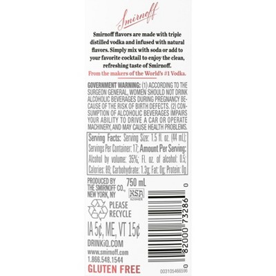 Smirnoff Lime Twist Vodka - 750ml Bottle