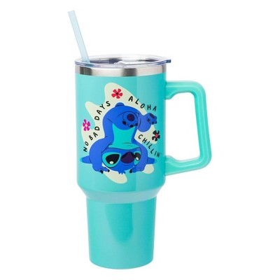 Silver Buffalo Disney Lilo & Stitch "No Bad Days" 40 Ounce Stainless Steel Tumbler
