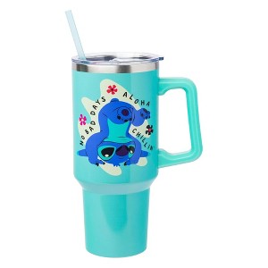 Silver Buffalo Disney Lilo & Stitch "No Bad Days" 40 Ounce Stainless Steel Tumbler - 1 of 4