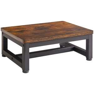 Itopfox Wooden Step Stool for Adults & Kids, Heavy Duty Non-Slip Foot Stool for Bedroom, Bathroom, Kitchen, Livingroom, Rustic Brown - 1 of 4