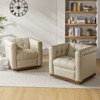 Frankie Genuine Leather Swivel Club Chair Set of 2| HULALA HOME - 2 of 4