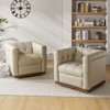 Frankie Genuine Leather Swivel Club Chair Set of 2| HULALA HOME - image 2 of 4