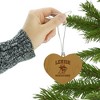 Lehigh University Mountain Hawks Logo Heart Love Wood Christmas Tree Holiday Ornament - 3 of 3