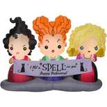 Gemmy Airblown Inflatable Hocus Pocus Sisters Scene Disney, 4.5 ft Tall, Multicolored