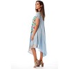 Riviera Sun Womens Embroidered Summer Dress - Short Sleeve Beach Cover Up with Woolen Embroidery- Dresses for Women - 2 of 3