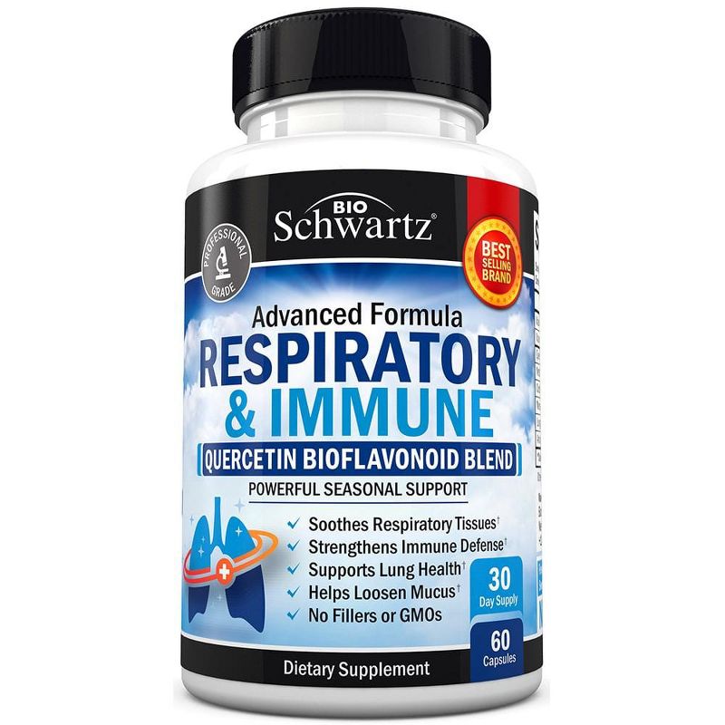 Respiratory Support + Immunity Capsules, Bioschwartz, 60ct, 1 of 6