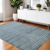 Light Blue And Dark Blue Striped Hand Woven Area Rug - 2 of 4