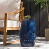Syemin Patio End Tables, Stylish End Tables for Indoor and Outdoor Use, Ideal for Gardens, Backyard, Special Design, Blue, 12.25"*12.25"*17.75" - 4 of 4