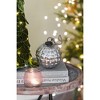 NAYSAYE Party Decoration and Accessories Glass Christmas Ball Hanging Ornament Set for Holiday Celebration and Christmas, Silver, 4.7"*4.7"*0.3" - 3 of 4