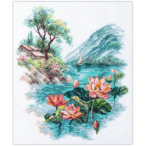 Magic Needle Blooming Lotuses 70-01 Counted Cross-Stitch Kit : Target