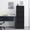 Metal Filing Cabinet, Vertical File Cabinets with Lock Home Office Metal File Organizer - 4 of 4