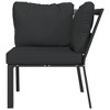 vidaXL Durable Powder-Coated Steel Patio Chair with Gray Cushions - Comfortable Seating for Your Outdoor Lounge - 3 of 4