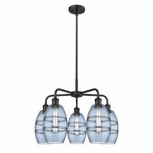 Vaz - 5 Light Stem Hung Chandelier In Industrial Style-13.63 Inches Tall and 23.88 Inches Wide - 1 of 1
